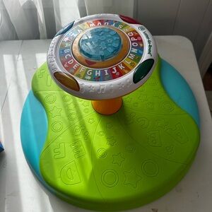 Letter go Round Musical Learning Spinner - Green & Blue
